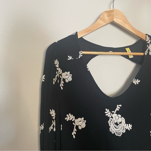 Free People Austin Emma Embroidered Tunic Dress in Black - Picture 5 of 10